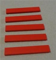 LEGO 4113858 -6636 Flat Tile 1 x 6 Red x5-Bricks & Pieces & Parts