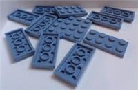 LEGO Parts & Pieces 3020 - 6248957 Plates 2x4 Sand Blue x12