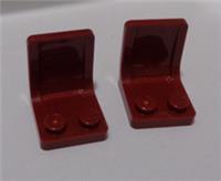 LEGO Parts & Pieces 4079 - 6410687 Chair 2x2x2 Dark Red x2