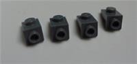 LEGO 36841 - 6413106 PLATE 1X1 W/ 1.5 Downwards Bracket Dark Stone Grey x4 **