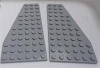 LEGO 30356 30355 Wing Left & Right Plate 6x12 Medium Stone Grey x1 Pair