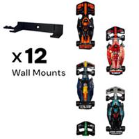 12x Wall Mount Hook for Lego Speed Champions F1 Formula 1 Cars - Wall Display