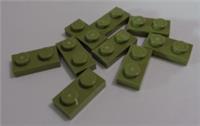 LEGO Bits 3023 - 6016483 Plate 1X2 Olive Green x9 Parts**