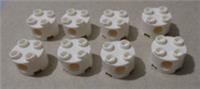 LEGO Part 17485 Brick 2X2 Round With Hole White x8