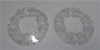 Lego Bits 11833 - 6173802 Plate Round Circle Ring 4x4 Clear x2**