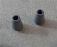 LEGO Spares Cone 4589b - 4529240 1x1 Top Groove Dark Stone Grey x2