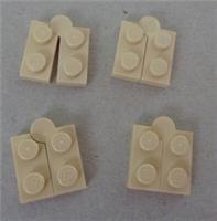 LEGO 19954, 73983 Hinge Plates 1x4 Tan x4 Bricks & Pieces & Parts