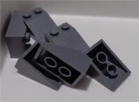 Lego Pieces & Parts 3298 4211106 2x3 Sloped Brick Dark Stone Grey x6