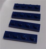 Lego Parts & Pieces 3710 - 4502089 Plate 1x4 Earth Blue x4