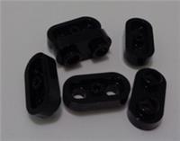 LEGO 35480 - 6210270 Plate 1x2 Rounded ends With Open Studs Black x6