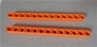LEGO TECHNIC 4629802 - 41239 Liftarm 1x13 Beam Bright Orange x2 Parts & Pieces
