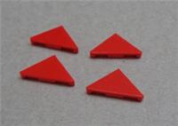 Lego Parts & Pieces 35787 6351892 Tile 2x2 W/Deg 45 Cut Red x4