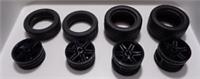 LEGO Technic 30699 44309 Narrow - Wide Black Tyres 43 x14 - 43 x22 Black x4