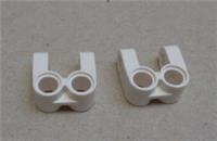 LEGO TECHNIC 41678 Cross Block/Fork 2x2 White x2**