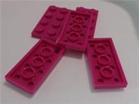 LEGO 3020 - 6037658 Plates 2x4 Bright Red Violet x5 Bricks & Parts & Pieces**