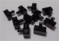 LEGO Parts 2458 - 44865 - 6116990 Brick 1x2 with Pin Black x10