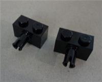 LEGO 2458 - 44865 - 6116990 Brick 1x2 with Pin Black x2**