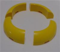 LEGO 65617 6439824 3x3 Quarter Hollow Circle Curved Slope Bright Yellow x4