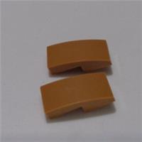 LEGO 11477 - 6356566 Curved 1X2 PLATE W/BOW Medium Nougat x2