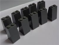 Lego 98560/6000853 Brick Slope 2x2x3 Dark Stone Grey x10 Bricks-Pieces & Parts**