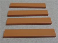 LEGO Parts & Pieces 6102995 6636 Flat Tile 1 x 6 Medium Nougat x4