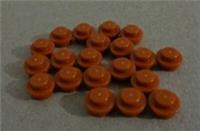 Lego 4073 - 30057 - 6315782 Dark Orange 1x1 Round Plate x20 Pieces & Parts **