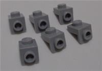LEGO 36841 - 6248078 PLATE 1X1 W/ 1.5 Downwards Bracket Medium Stone Grey x6