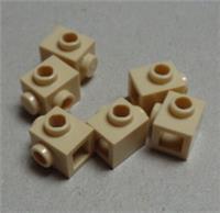 LEGO 26604 - 6175968 Brick 1 x 1 With Studs On 2 Sides Tan x6