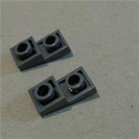 LEGO 24201 - 6215212 Slope Curved 2x1 Inverted Dark Stone Grey x2 **