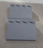 LEGO Parts 3297 Slope 33 3x4 Medium Stone Grey x2