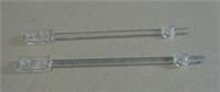 LEGO 49546 - 99784 Bar 12L with 1 x 2 Plate and 1x1 Round Plate End Clear x2**