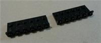 LEGO 64570 - 6314878 Plate 2x6 Inverted Black x2 Parts & Pieces