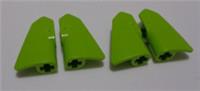 LEGO 2389 2387 Left/Right Base Plate 2X3, W/ Cross Hole Lime Green x2 Pair