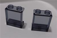 Lego Parts & Pieces 35378 94638 6469858 Panel 1 x 2 x 2 Transparent Black x2