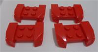 Lego Parts 44674 4653024 2x4 Mudguard Red x4