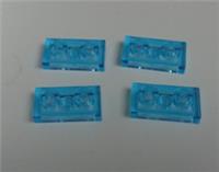 LEGO Parts 28653 - 3023 6240222 Plate 1X2 Transparent Light Blue x4