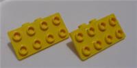 LEGO 21731 / 93274 6118828 1X2 - 2X4 Bracket Yellow x2