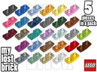 LEGO - Part 24201 - Slopes 2x1 Inverted (Pack of 5) + NEW + SELECT COLOUR