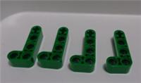 LEGO TECHNIC Parts & Pieces 6271830 - 32140 Beam L-Shaped 2x4 Dark Green x4