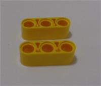 LEGO TECHNIC Parts & Pieces 4153707 32523 Beam 3M Bright Yellow x2