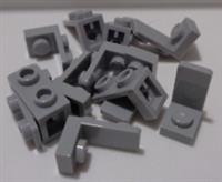 LEGO Parts 73825 6345639 Bracket 1x1 - 1x2 Inverted Medium Stone Grey x12