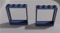 LEGO Parts & Pieces 6154 6275672 Door Frame 1x4x4 Sand Blue x2