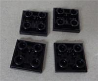 Lego Parts & Pieces 11203 - 6013867 Flat Tile Inverted Black x4 **
