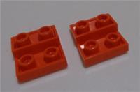 LEGO Parts 32803 - 6529630 Slope Curved 2x2 Inverted Reddish Orange x2