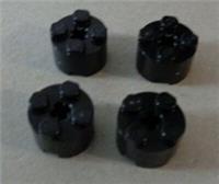 LEGO Parts 614326 6143 Black 2x2 Round Brick Cylinder Axle Hole x4
