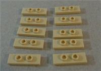 LEGO 34103 - 6211966 1x3 Tile With 2 Studs Tan x10 Bricks & Pieces & Parts