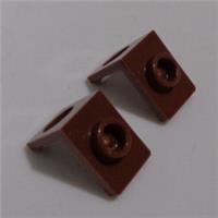 LEGO Minifigure 6170809 28974 Neck Bracket Back Stud Back Wall Reddish Brown x2