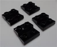 LEGO Parts 32803 - 6211476 Slope Curved 2x2 Inverted Black x4