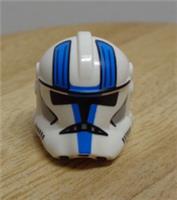 Lego Minifigure Star Wars Clone Trooper Helmet Blue/White W/ Blue Lines x1