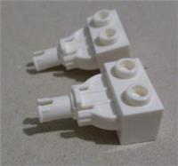 LEGO Parts 4920 6472887 Brick Modified 1x2 Rotation Joint Pin White x2